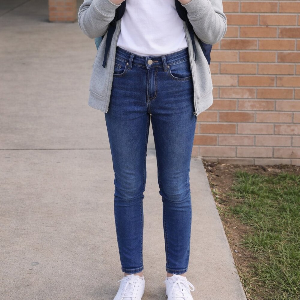 Gap Jeggings Youth 0/25 Blue Denim Jeans 28" W x 26" Inseam Stretch Skinny NWT